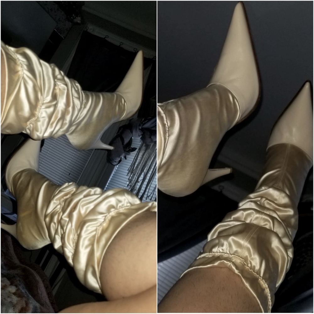 Italian Leather Ruched Boots